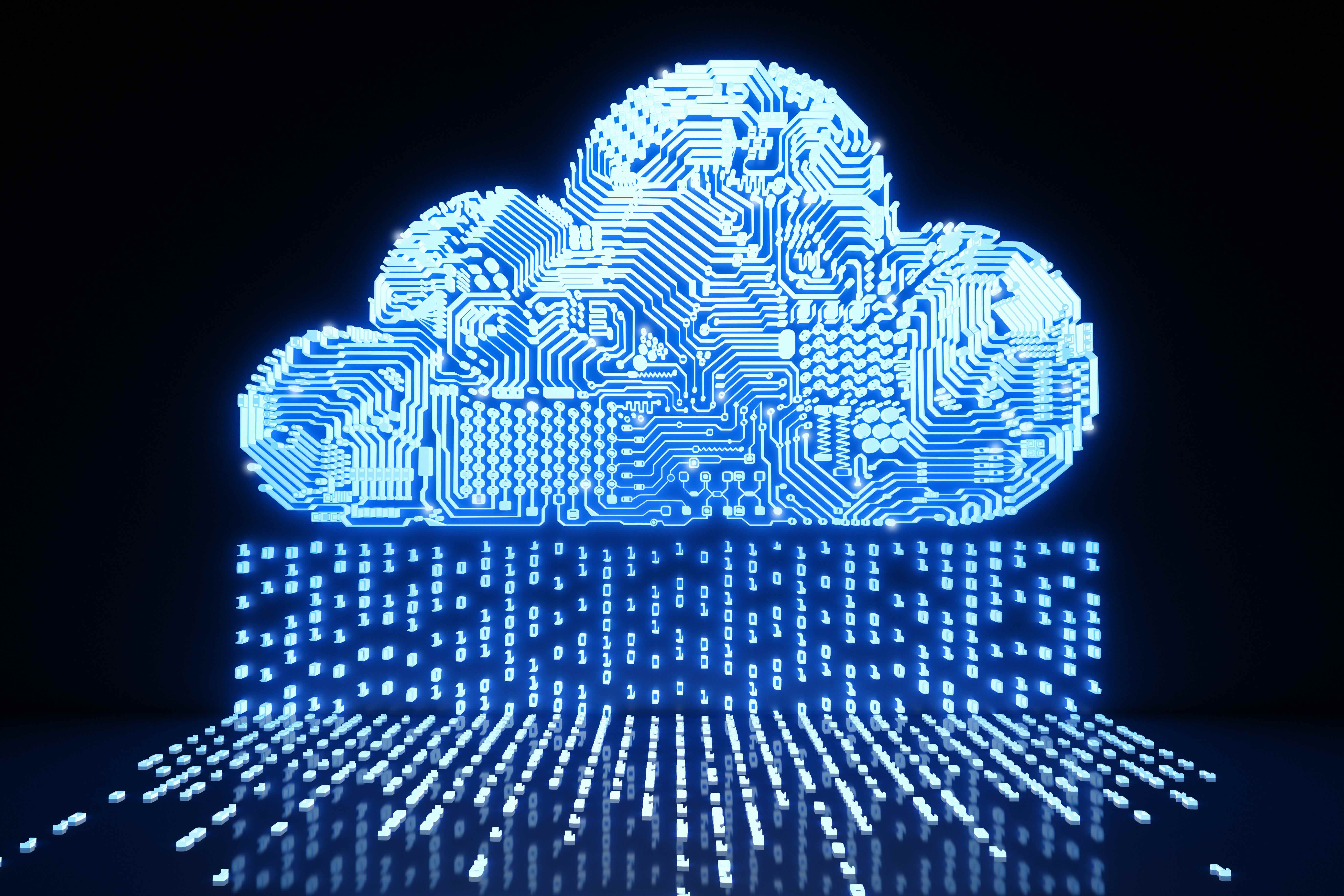 Image shows a digital rendering of a cloud