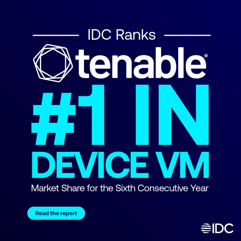 Leading Analyst Firm Ranks Tenable #1 for Sixth Consecutive Year in Market Share for Device Vulnerability Management