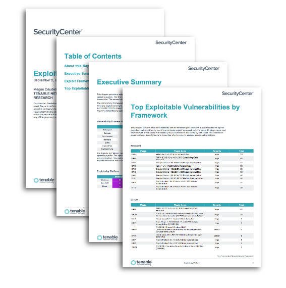 Exploits by Platform Report SC Report Template Tenable®