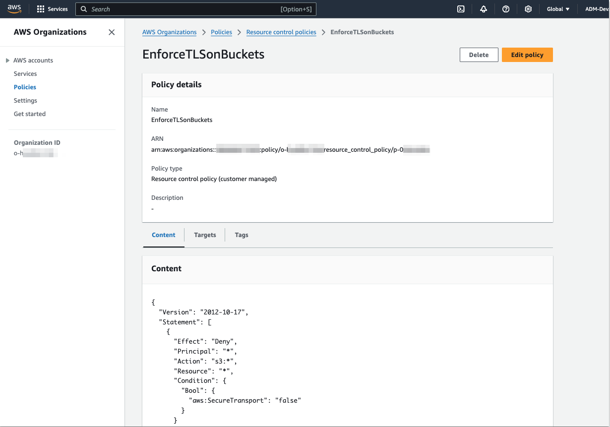 Console management of RCPs, exactly the same as for SCPs 