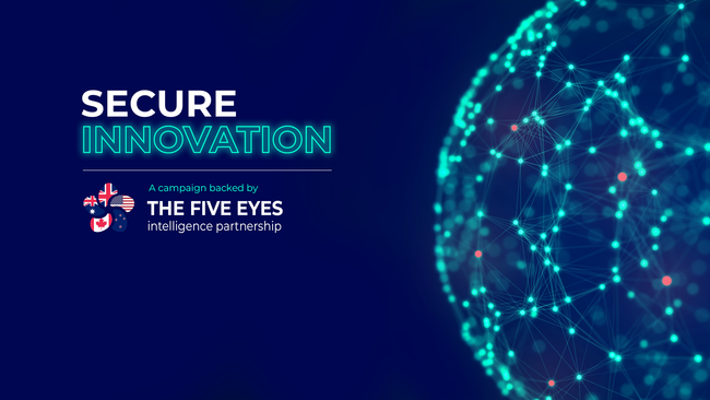 Logo of Five Eyes "Secure Innovation" campaign for tech startups