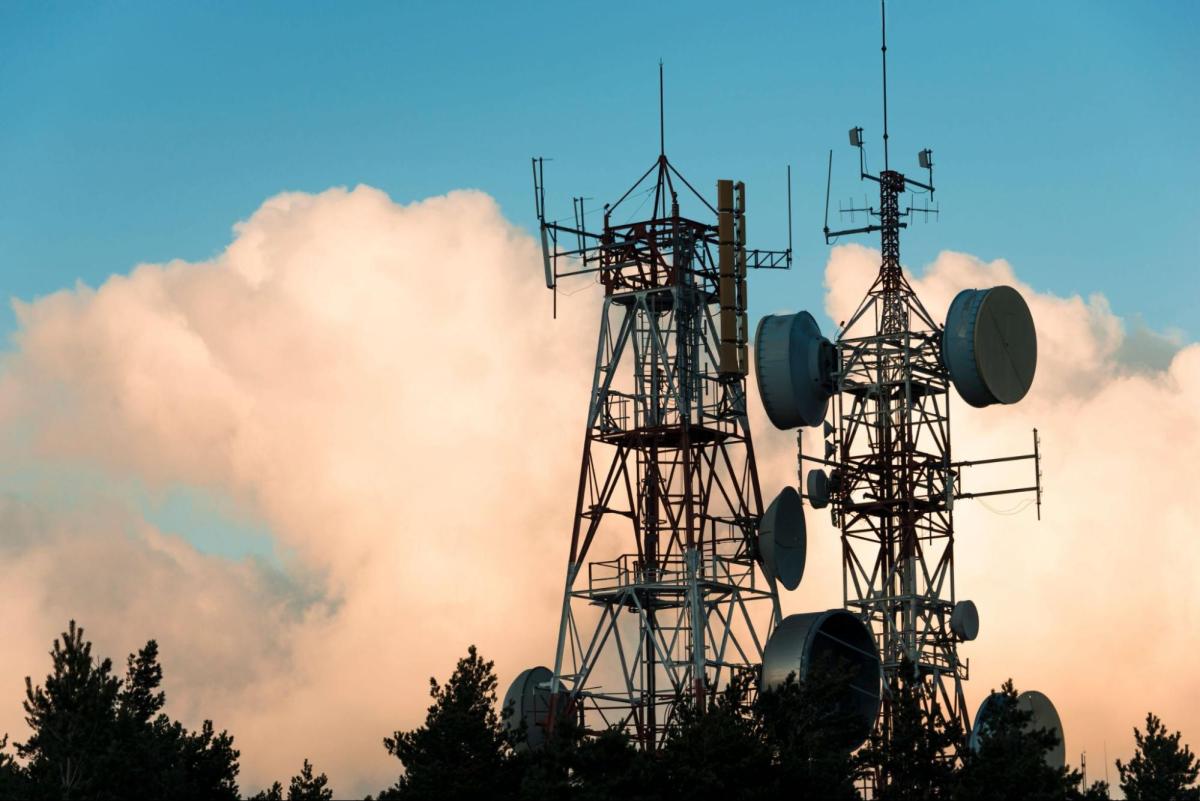 Photo of telecommunications towers