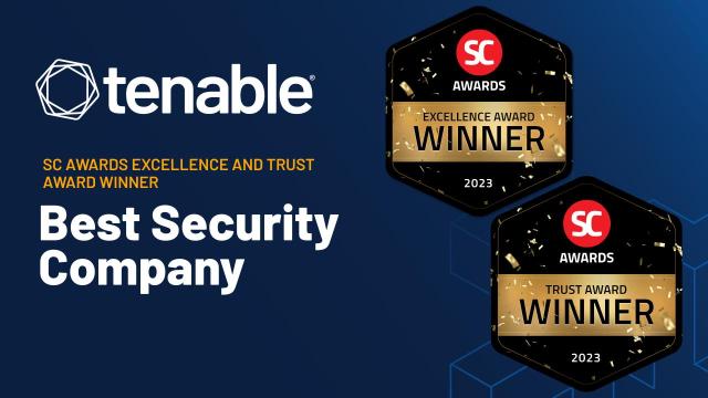 Tenable Named Best Security Company by 2023 SC Awards