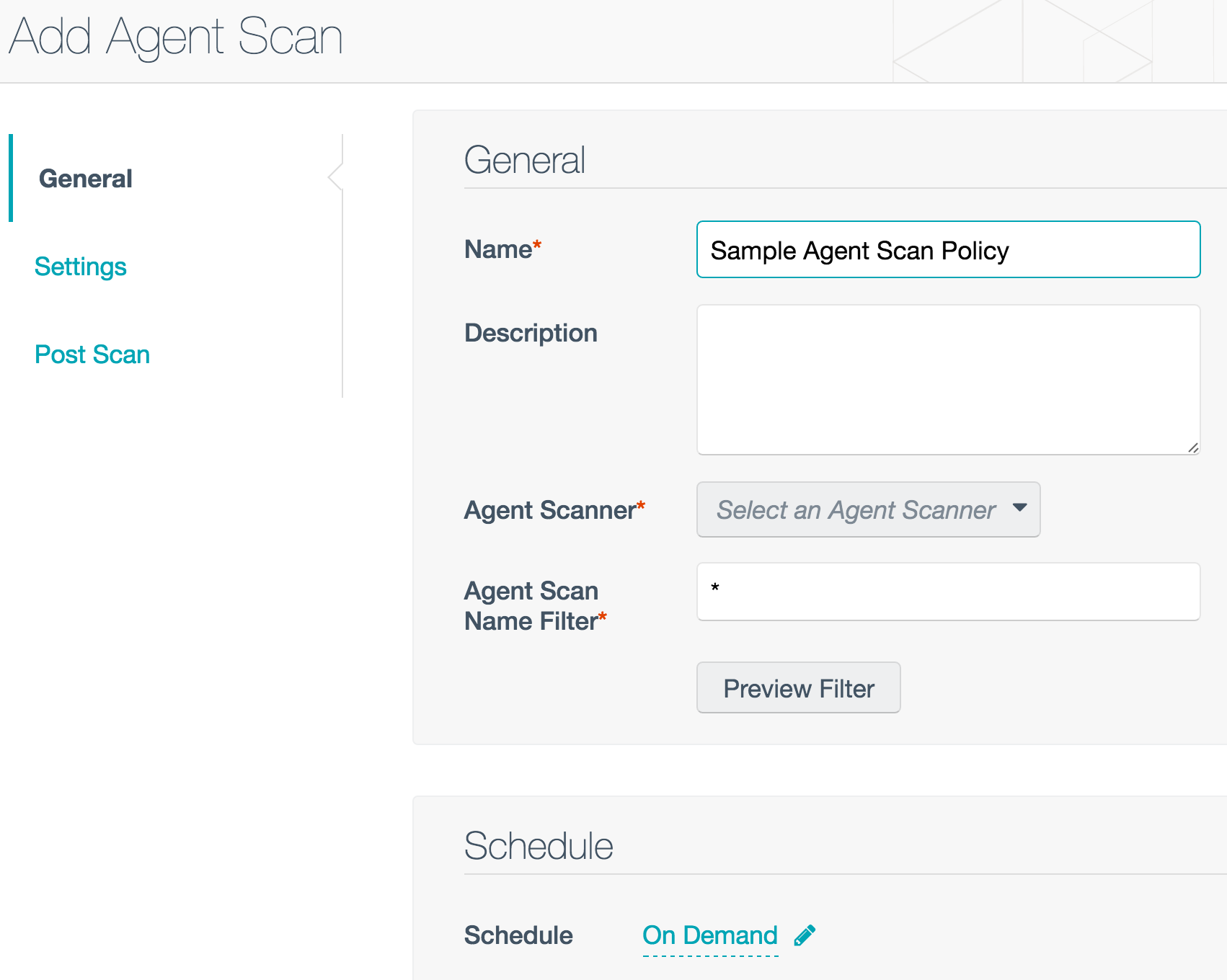 Adding an agent scan in Nessus Cloud