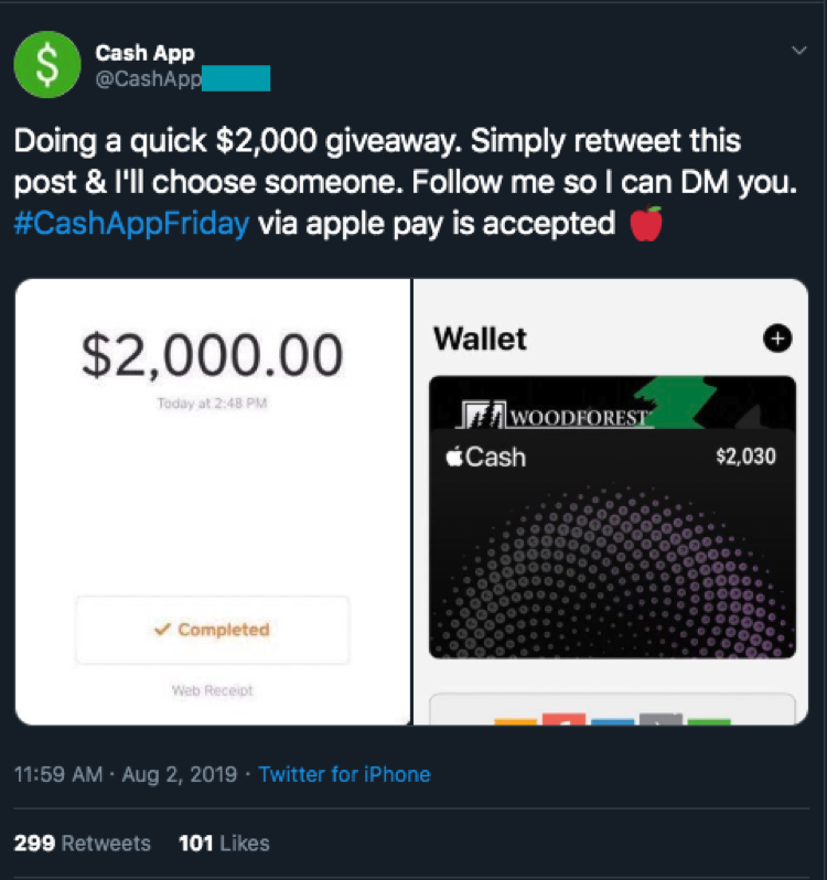 Cash App Scams Legitimate Giveaways Provide Boost To Opportunistic Scammers Blog Tenable