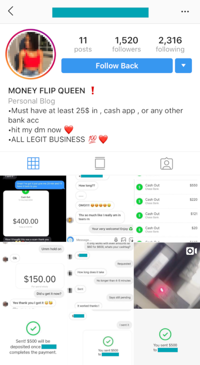 Arnaques Cash App Giveaway Offers Ensnare Instagram Users While Youtube Videos Promise Easy Money Blog Tenable