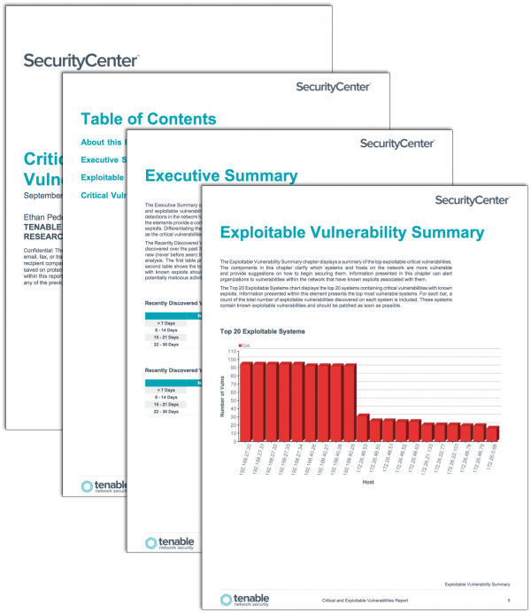 SecurityCenter Report Templates | Tenable Network Security