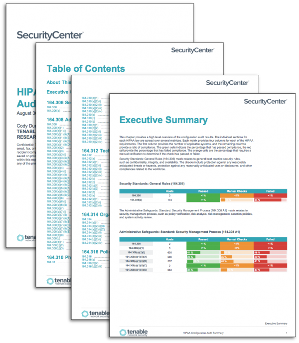 SecurityCenter Report Templates | Tenable Network Security