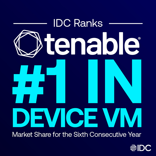 IDC ranks Tenable as #1 in worldwide Device Vulnerability Management market share for the sixth consecutive year