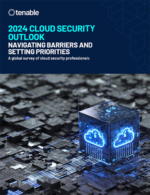 Cover page for Tenable's 2024 Cloud Security Outlook survey